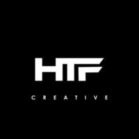 htf letra inicial logo diseño modelo vector ilustración