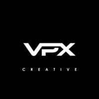 vpx letra inicial logo diseño modelo vector ilustración