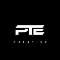 PTE Letter Initial Logo Design Template Vector Illustration