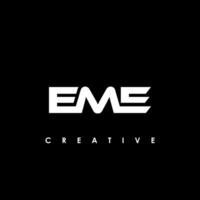 EME Letter Initial Logo Design Template Vector Illustration