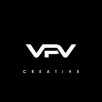 vpv letra inicial logo diseño modelo vector ilustración