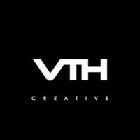 VTH Letter Initial Logo Design Template Vector Illustration