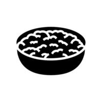 guacamole mexicano cocina glifo icono vector ilustración