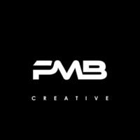 pmb letra inicial logo diseño modelo vector ilustración