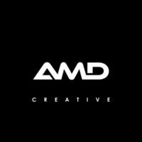 AMD Letter Initial Logo Design Template Vector Illustration