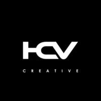 hcv letra inicial logo diseño modelo vector ilustración