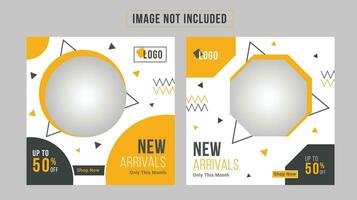 New Arrivals social media square banner template vector