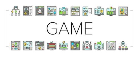 game development computer icons set vector