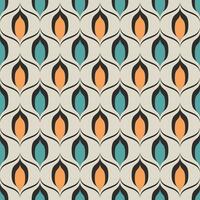 Retro geometric seamless pattern vector image