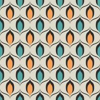 Retro geometric seamless pattern vector image