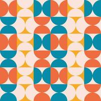 Retro geometric seamless pattern vector image