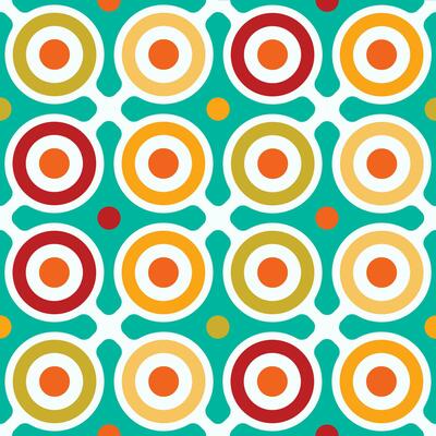 Retro geometric seamless pattern vector image