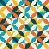 Retro geometric seamless pattern vector image