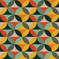 Retro geometric seamless pattern vector image