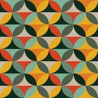 Retro geometric seamless pattern vector image