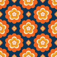 Retro geometric seamless pattern vector image