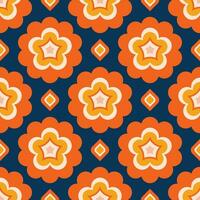 Retro geometric seamless pattern vector image