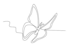 Bottom view of a flying butterfly vector