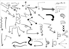 Set of vector hand drawing arrows. directions signs or symbols,arrow,firework,bow,tail, heart, set,line ,love,speech bubble,pointer,Vector hand drawning arrows and direction concept.