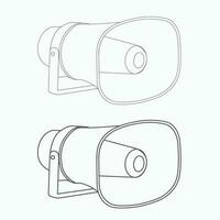 Sound Box, Mic, vector line art design eps.