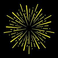 sunburst, light rays in line art. Bohemian symbol bursting sun rays, firework vector. vector