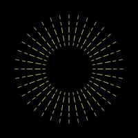 sunburst, light rays in line art. Bohemian symbol bursting sun rays, firework vector. vector
