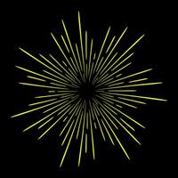 sunburst, light rays in line art. Bohemian symbol bursting sun rays, firework vector. vector