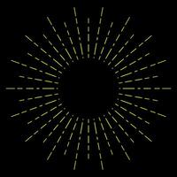 sunburst, light rays in line art. Bohemian symbol bursting sun rays, firework vector. vector