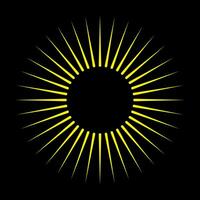 sunburst, light rays in line art. Bohemian symbol bursting sun rays, firework vector. vector