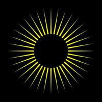 sunburst, light rays in line art. Bohemian symbol bursting sun rays, firework vector. vector