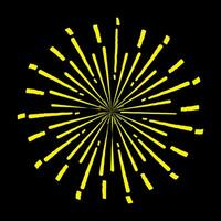 sunburst, light rays in line art. Bohemian symbol bursting sun rays, firework vector. vector