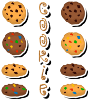 Illustration on theme fresh sweet tasty cookie of consisting various ingredients png