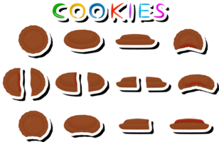 ilustración en tema Fresco dulce sabroso Galleta de consistente varios ingredientes png