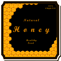 ilustração em tema para rótulo do açucarado fluindo baixa querida dentro favo de mel com abelha png