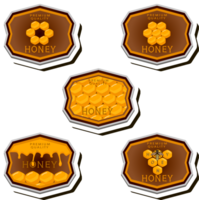 illustration sur thème pour étiquette de sucré écoulement vers le bas mon chéri dans nid d'abeille avec abeille png