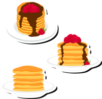 Illustration on theme fresh sweet tasty pancake of consisting various ingredients png