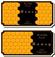illustration på tema för märka av sugary strömmande ner honung i vaxkaka med bi png