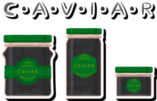 grande conjunto varios tipos pescado caviar, vaso tarro diferente Talla png