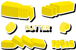 Illustration auf Thema groß farbig einstellen anders Typen cremig Butter png