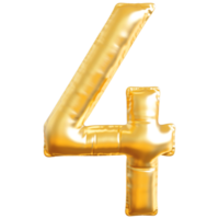 oro bolla numero 4 png