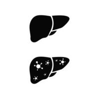 Liver health diseases black icon sign symbol design vector