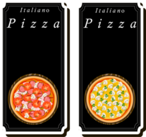 Illustration on theme big hot tasty pizza to pizzeria menu png