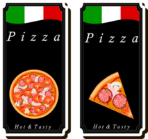 Illustration on theme big hot tasty pizza to pizzeria menu png