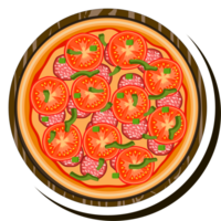 Illustration on theme big hot tasty pizza to pizzeria menu png