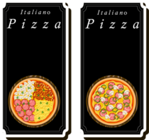 Illustration on theme big hot tasty pizza to pizzeria menu png