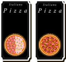 Illustration on theme big hot tasty pizza to pizzeria menu png