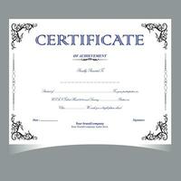 Modern Certificate Template Vector Design