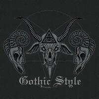 Gothic style goat skull vector