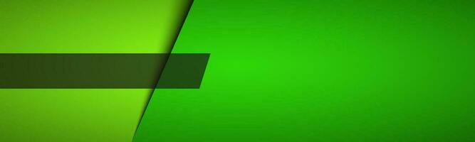 Green modern material design header with layers. Vector abstract widescreen background