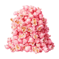 ai generato mucchio di Popcorn con rosa Popcorn. ai generato Immagine png